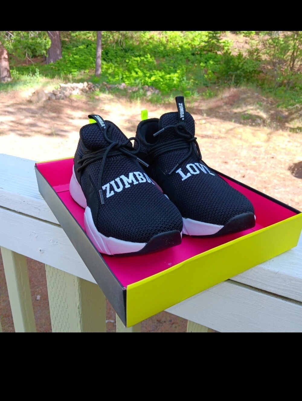Zumba Love Dance Shoes Sneakers Air Stomp Slip-On Size 8.5 Black New in Box